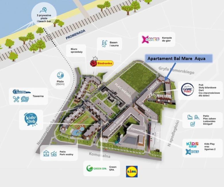 Bel Mare Aqua Apartament Parking Gratis + Taras Misdroy Exterior foto